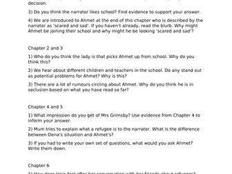 The Boy at the Back of the Class Guided Reading questions