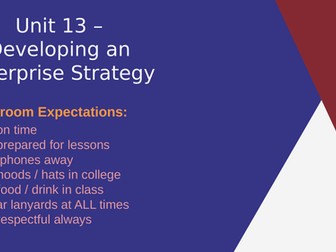 Unit 13 Developing Enterprise Strategy LAA