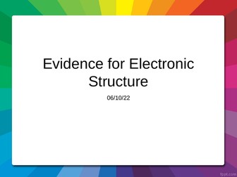 Evidence for Electronic Structure