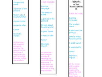 Features of an Advertisement KS2