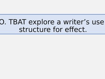 AQA LANGUAGE PAPER 1 SECTION B LESSONS