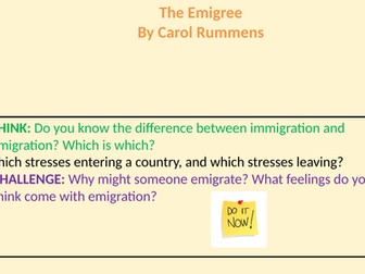Emigree GCSE PPT