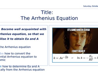 OCR Arrhenius Equation