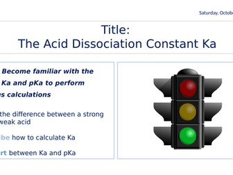 The Acid Dissociation Constant Ka