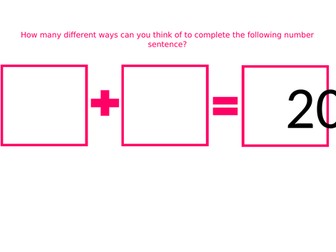 Addition: Number bonds to 20