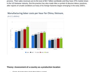 Edexcel Business A level : Theme 4 - Country as a production location revision question