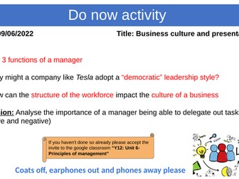 BTEC L3 Business - Unit 6 lessons (Complete Learning aim A and B)