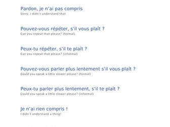 Asking for clarification in French