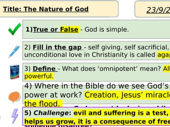 AQA RS - The Nature of God (Christianity)