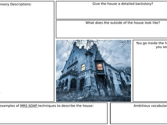 Descriptive Writing Gothic Worksheet