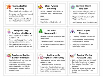 SEL - Mindfulness Cue Cards for Kids - Resource