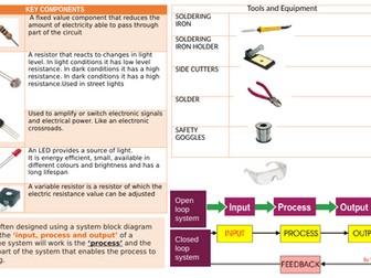 Year 8 - Colour Changing Night light  Knowledge Organiser
