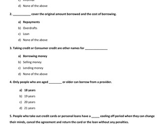 LIBF - Unit 1 - Topic 6 MCQ