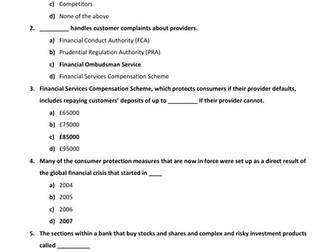 LIBF - Unit 1 - Topic 8 MCQ