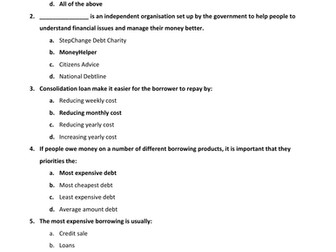 LIBF - Unit 1 - Topic 11 MCQ