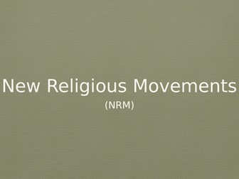 New Religious Movements