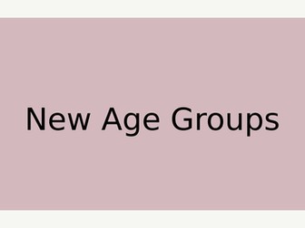 New Age Groups