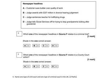 Citizenship GCSE (AQA) - Rights and Responsibilities unit. Suitable for PSHE