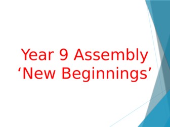 'New Beginnings' - Assembly PowerPoint