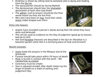 Death & Islam Information and Questions