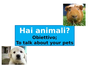 Hai animali?