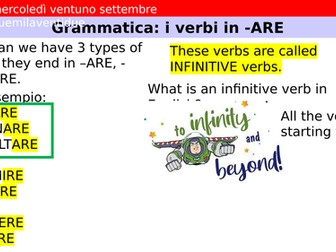 Verbs in ARE - Italian