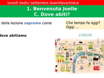 Dove abiti? Where do you live?