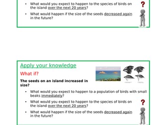 Evolution and Inheritance - Darwin's finches Year 6
