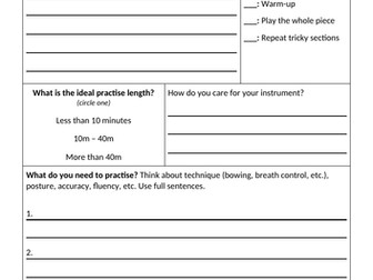 How to Practise (music worksheet)