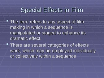 Special Effects Terms