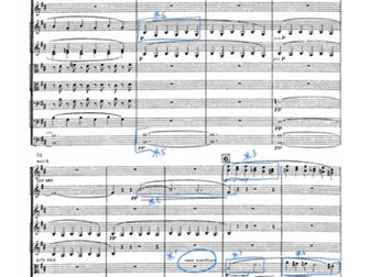 Eduqas Music A Level Debussy Nuages score questions: Set 1 of 2