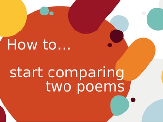 How to... compare two poems.