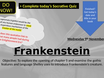 Frankenstein - Chapter 5 lesson