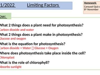Photosynthesis Limiting Factors
