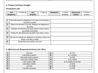 Daily Routine KS3 Spanish
