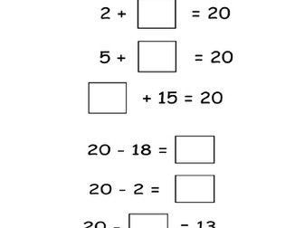 Addition and Subtraction worksheet
