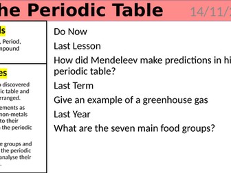 KS4 Science - The Periodic Table