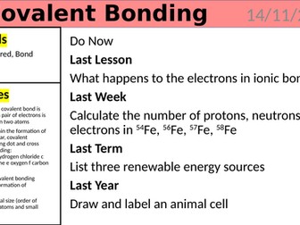 KS4 Science - Covalent Bonding