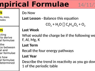KS4 Science - Empirical Formulae