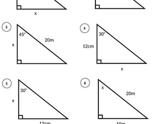 Exact Values SOHCAHTOA worksheet
