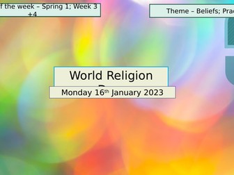 World Religion Day - Tutor Activity