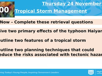 AQA 1A Tropical Storm Management (Lesson 4)