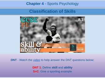 Classification of Skills - GCSE Physical Education - AQA