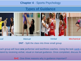 Types of Guidance - GCSE Physical Education - AQA