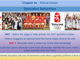 Spectator Behaviour - GCSE Physical Education - AQA