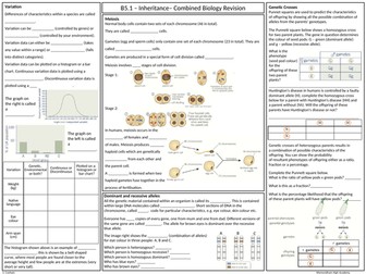 OCR Gateway GCSE Comb Science Biology B5 Revision Mat