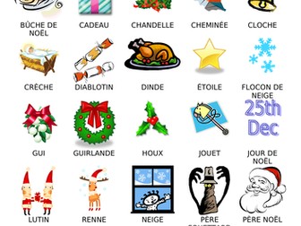 French Christmas activity sheet KS3