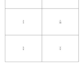 Equivalent fractions match