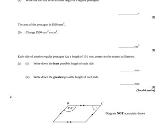 Angle Facts Exam Questions