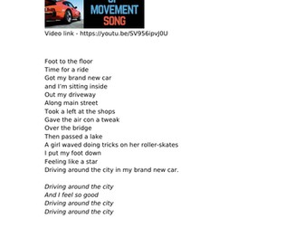 Prepositions of movement song and gap fill